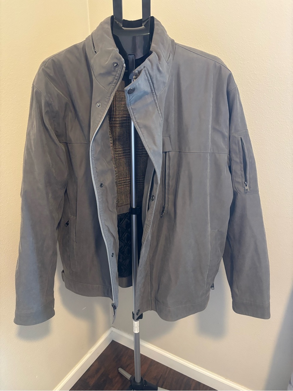 Michael Kors Men's Flannel Lined Utility Jacket